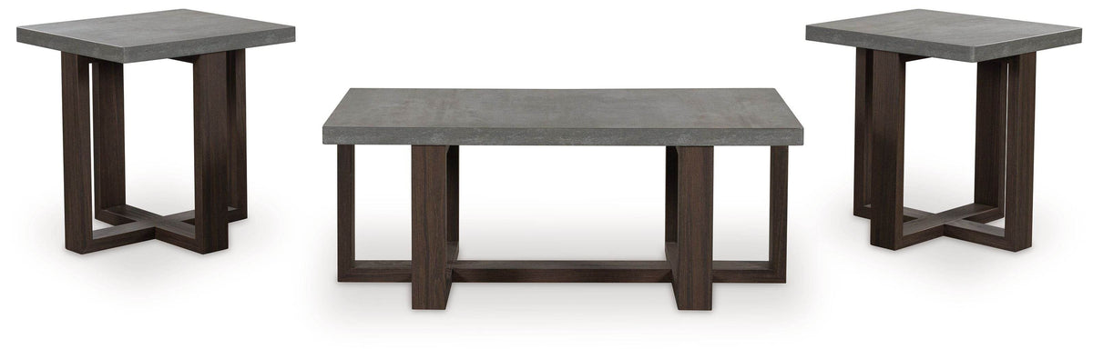 Dynnford - Gray / Brown - Occasional Table Set (Set of 3) - Forward Furniture