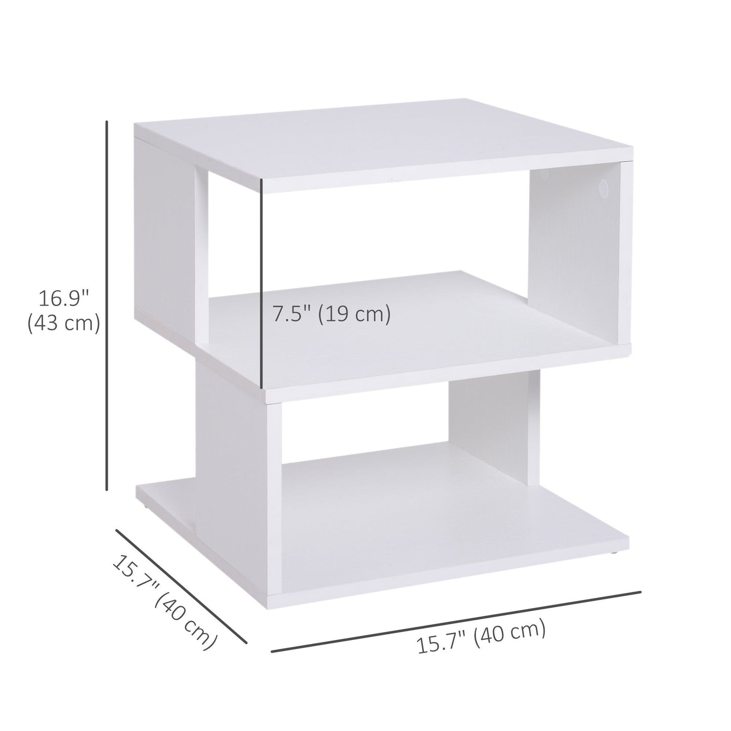 Slim Nightstand for Small Spaces - White