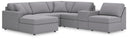 6 Pc. Sectional With Laf Corner Chaise And Storage Console