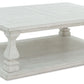 Arlendyne - Antique White - Rectangular Cocktail Table