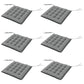 6-Piece Seat Cushion Pillows Replacement, Button Tufted Patio Chair Cushions Set with Ties, Charcoal Grey