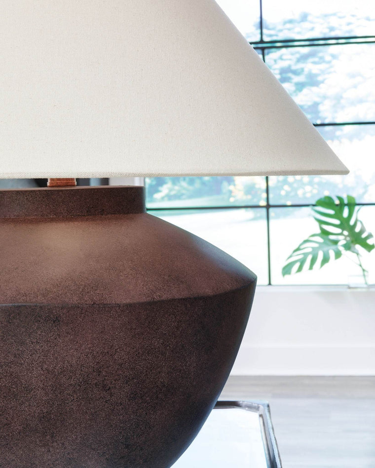 Honsworth - Antique Brown - Poly Table Lamp - Forward Furniture