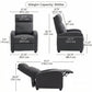 Fabric Manual Recliner Chair - Dark Grey