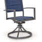 Rocky Creek - Sling Swivel Chair (Set of 2) - Blue / Gray