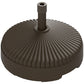 Round Plastic Patio Umbrella Base Parasol Holder Outdoor Umbrella Stand, Filled Up to 62lbs with Stand or 51lbs with Water for Garden, Poolside, Brown