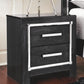 Kaydell - Black - Two Drawer Night Stand