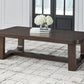 Breckington - Rectangular Cocktail Table - Dark Brown