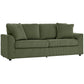 83.5" 3-Seater Sofa with Pocket Springs - Green