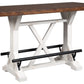 Valebeck - White / Brown - Rectangular Dining Room Counter Table