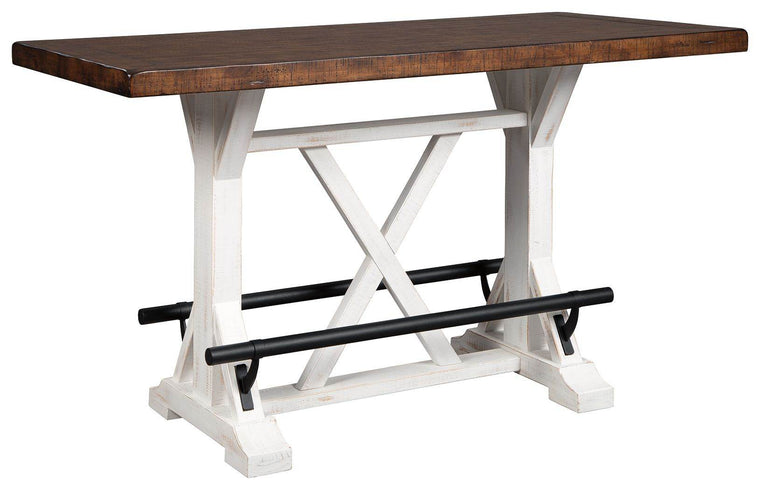 Valebeck - White / Brown - Rectangular Dining Room Counter Table - Forward Furniture