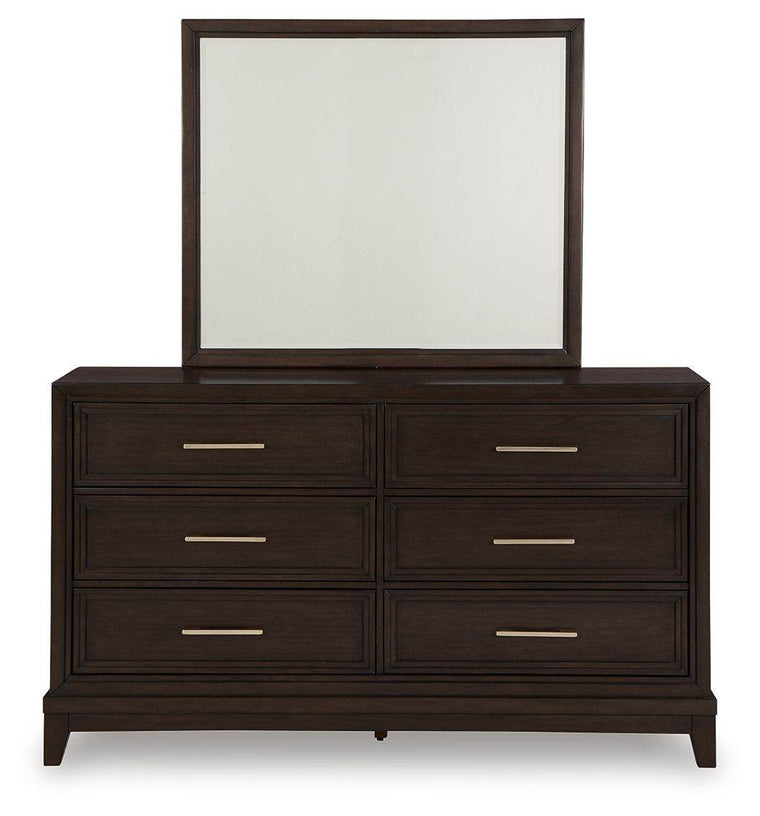 Neymorton - Dark Grayish Brown - Dresser And Mirror - Forward Furniture