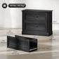 Lateral Filing Cabinet with 2 Silent Drawers - Black
