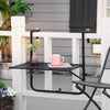 Balcony Hanging Table, Metal Wall Mount Desk, Adjustable Folding Balcony Deck Table for Patio and Garden, Black