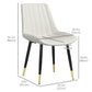PU Leather Dining Chairs Set of 2 - Cream