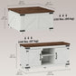 TV Stand and Coffee Table Set, TV Console Table for up to 50" TV, Center Table with Hinged Lift Top, Distressed White