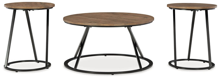 Cassbryn - Brown / Black - Occasional Table Set (Set of 3) - Forward Furniture