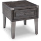 Todoe - Rectangular End Table - Dark Gray