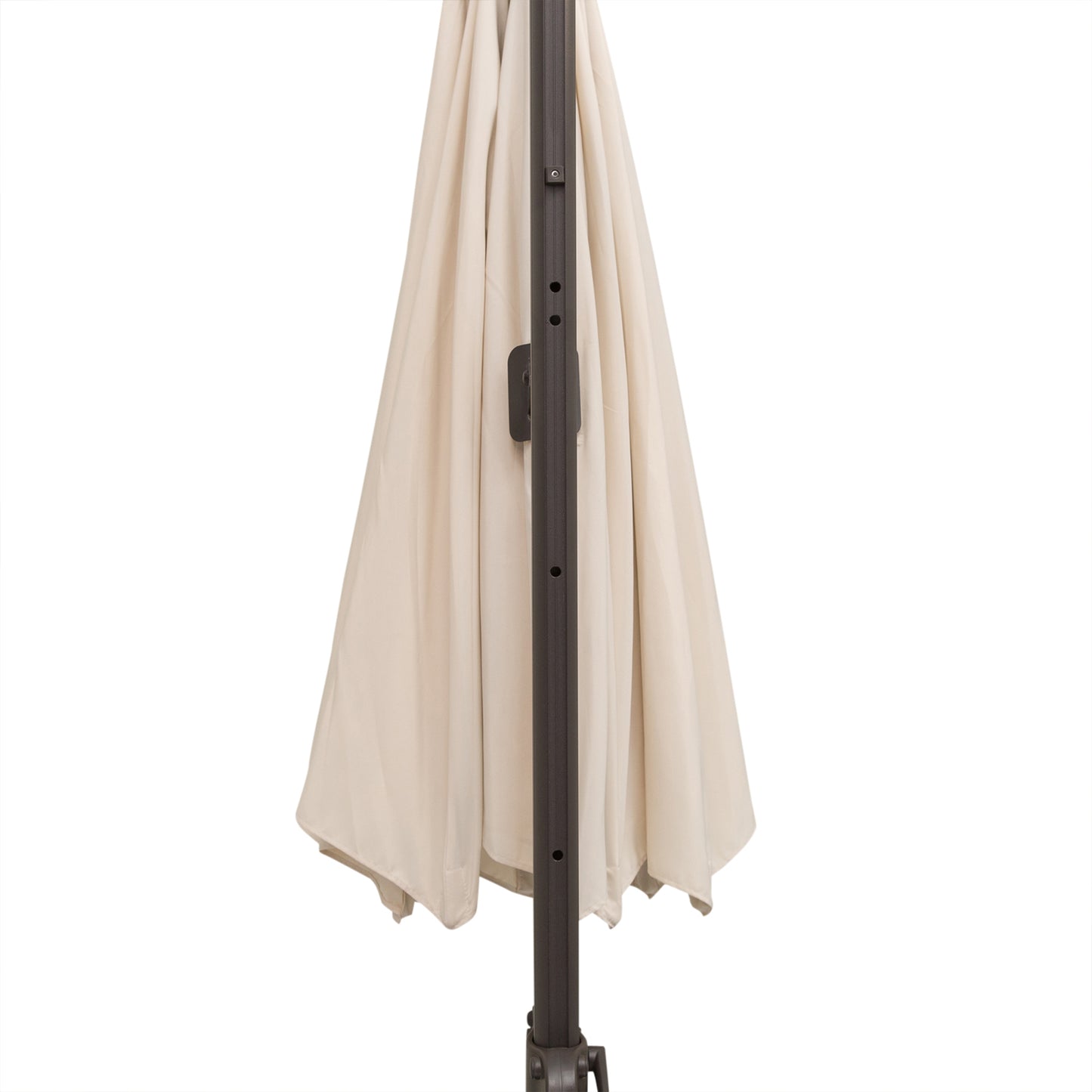10ft Cantilever Patio Umbrella with 360° Rotation, Crank & Cross Base for Garden Deck Pool Backyard, Cream