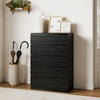 Dresser for Bedroom with 5 Drawers, Modern Chest of Drawers for Living Room, Closet, Hallway, Black