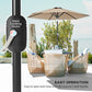 Patio Sun Umbrella, Outdoor Parasol with 6 Ribs, Coffee