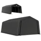 Portable Garage, Heavy Duty Carport Canopy with Ventilation Windows and Large Roll-up Door, Dark Grey