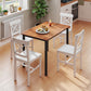 Wooden Dining Chairs Set of 4, Kitchen Chairs with Cross Back, Solid Structure for Living Room and Dining Room, White