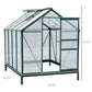 6' x 8' Greenhouse Clear & Twin Wall Panels Green Frame Press to Select