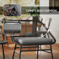 3 Piece Bistro Set, Wicker Outdoor Patio Furniture Set with Glass Top Table, Cushions for Balcony, Porch, Black