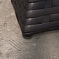 Outdoor Patio Rattan Wicker Coffee Table Garden End Tea Table Bistro Side Table w/ Umbrella Hole, Dark Coffee