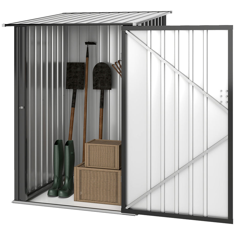 Galvanized Steel Garden Shed with Lockable Doors
