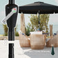 8.5 ft Outdoor Market Table Umbrella, Round Patio Umbrella with Tilt and Crank for Garden, Backyard, Deck, Black