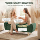 Storage Ottoman, 59" Corduroy End of Bed Storage Bench for King Size Bed with Wooden Legs and Rolled Arms, Dark Green