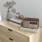 Chest of Drawers, 4 Drawer Dresser with Fluted Panels and Solid Wood Legs, Storage Cabinet for Living Room, Oak