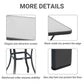 27" Patio Square Table with Tempered Glass Top Outdoor Dining Bar Table Steel Backyard Bistro Table Steel Frame