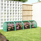 13' x 3.3' x 2.6' Mini Tunnel Greenhouse with PE Cover Garden Green Grow Shed with Steel Frame Zipped Doors, Green
