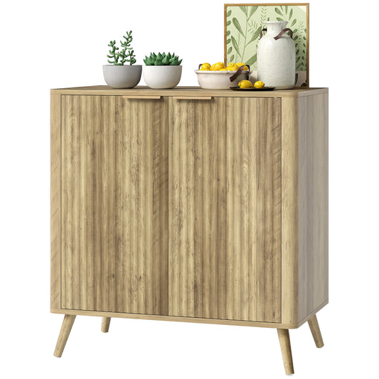 55" Sideboard with Fluted Doors - White