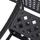 36" Patio Dining Table, Outdoor Bistro Table with 2" Umbrella Hole, Cast Aluminum Frame, For Garden, Balcony, Black