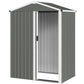 4.5 x 3ft Outdoor Storage Shed, Waterproof Metal Garden Shed with Lockable Door for Backyard, Patio, Lawn, Light Grey