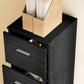 Vertical Filing Cabinet with Lock, 4 Drawer File Cabinet with Adjustable Hanging Bar for A4 and Letter Size, Black