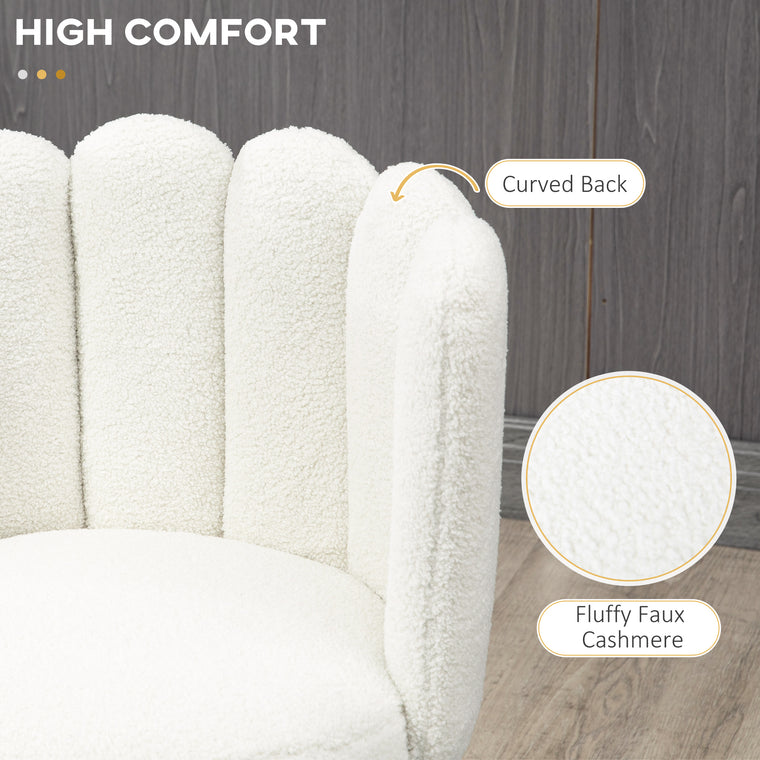 Faux Cashmere Counter-Height Bar Stools Set of 2 - Cream