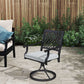 Outdoor Patio Chairs Set of 2, Metal Swivel Rocker Chairs with Cushion and Armrests for Backyard, Garden, Patio