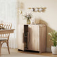 Sideboard Buffet Cabinet, 31.5" Modern Kitchen Storage Cabinet with Soft-Close Door and Adjustable Shelf, Natural Wood