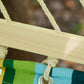 83" Patio Double Hammock, Wide Outdoor Hammock Bed Striped Fits 2 People Sunbed Camping hang Sleep w/ Pillow, White Stripe