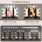 Makeup Vanity Desk with Mirror and Stool, Vanity Set with 10 LED Lights, 5 Drawers and 3 Compartments, Black