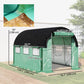 Walk-in Tunnel Greenhouse, Plant Hot House with Sunshade Net, Roll-up Mesh Sidewalls, 2 Doors