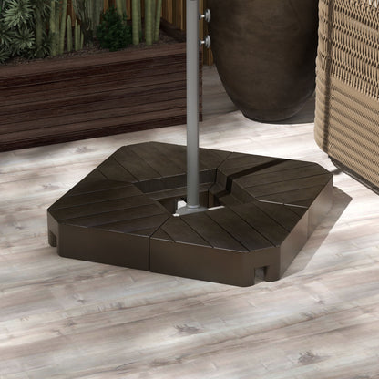 Brown Offset Umbrella Base Weights, 132lb Water / 176lb Sand