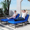 2-Piece Folding Tanning Chair with Cushion & Headrest