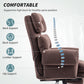 Reclining Executive Computer Desk Chair, Ergonomic Office Chair with Footrest and Thickly Padded, Coffee