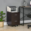 Mobile Filing Cabinet, Vertical File Cabinet with 2 Drawers, Wheels, for Letter or A4 File, Brown