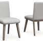 Loyaska - Grayish Brown - Dining Upholstered Side Chair (Set of 2)